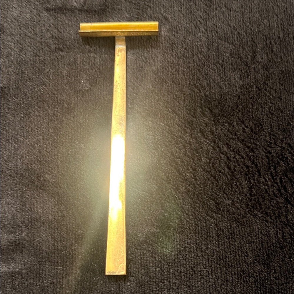 Vintage Gold Shaving Brush and Razor Set - Picture 2 of 5